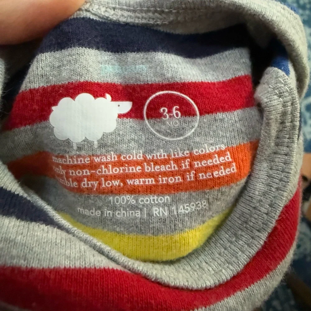 Primary striped onesie